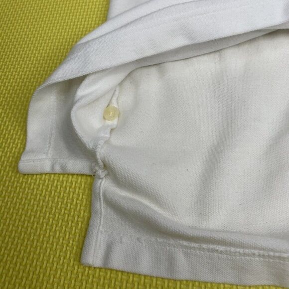 Master Collection Men’s Size XL 60's Two Ply Mercerized White Polo Shirt W/ Logo - Picture 7 of 15